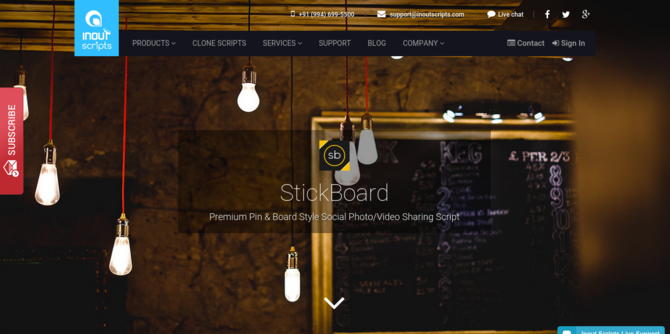 Show inout stickboard %3a image and video pin based social network