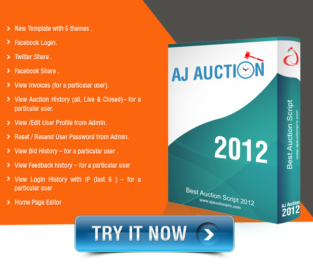 Show aj auction pro   advanced auction software   ebay clone