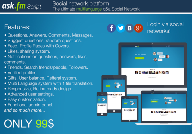Show ask fm script   social network platform