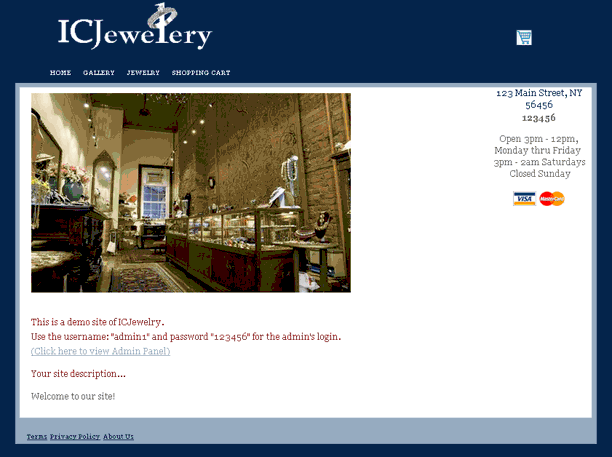 Show jewelry store site script